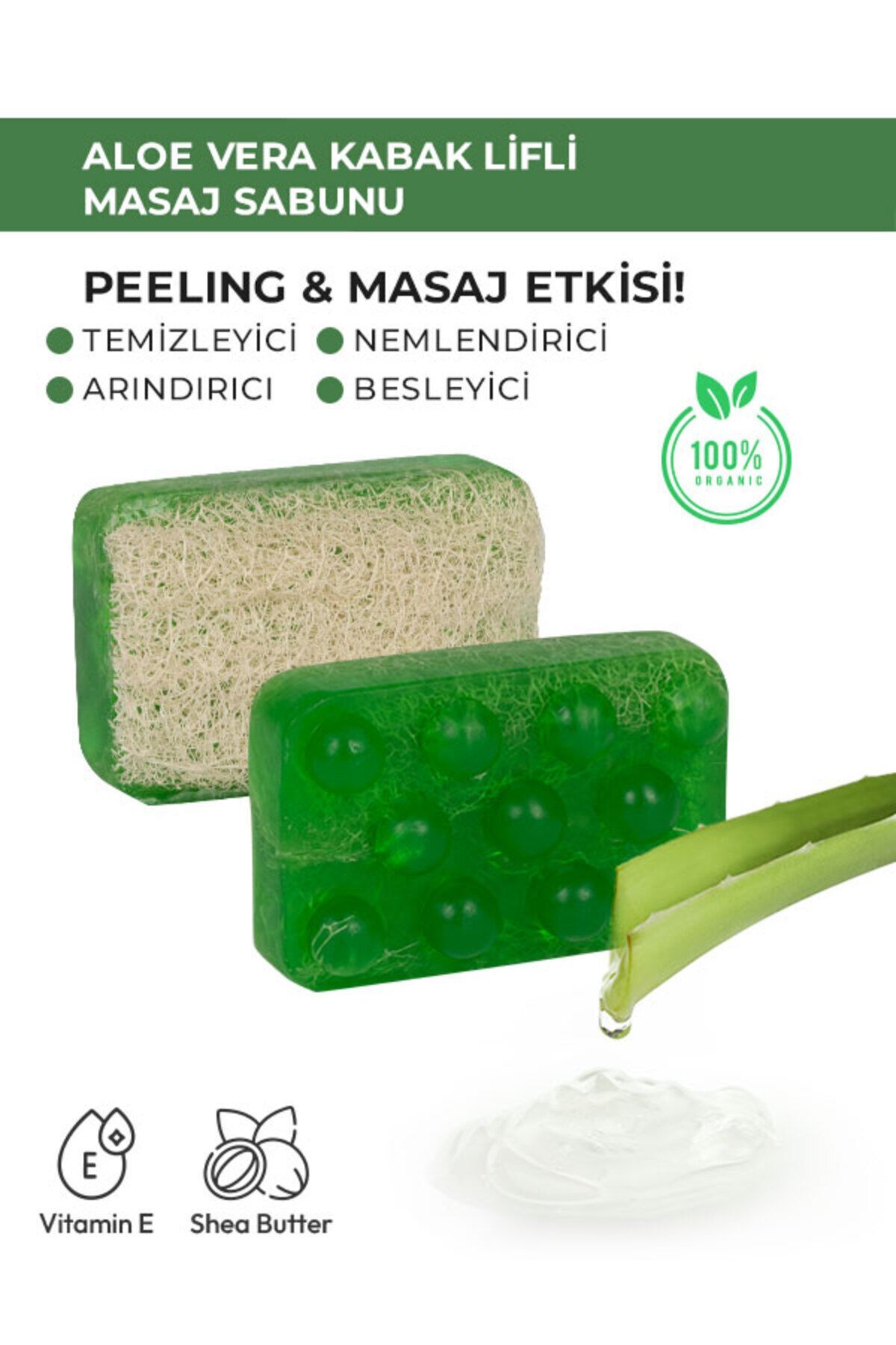 Aleovera Özlü Doğal Kabak Lifli Sabun - 120 gr
