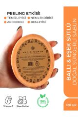 Magic Women Süngerli Doğal Sabun Ballı Eşek Sütlü - 120gr