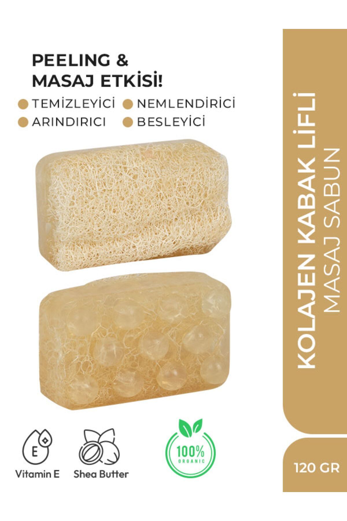 Doğal Kabak Lifli Sabun Kolajen -120gr