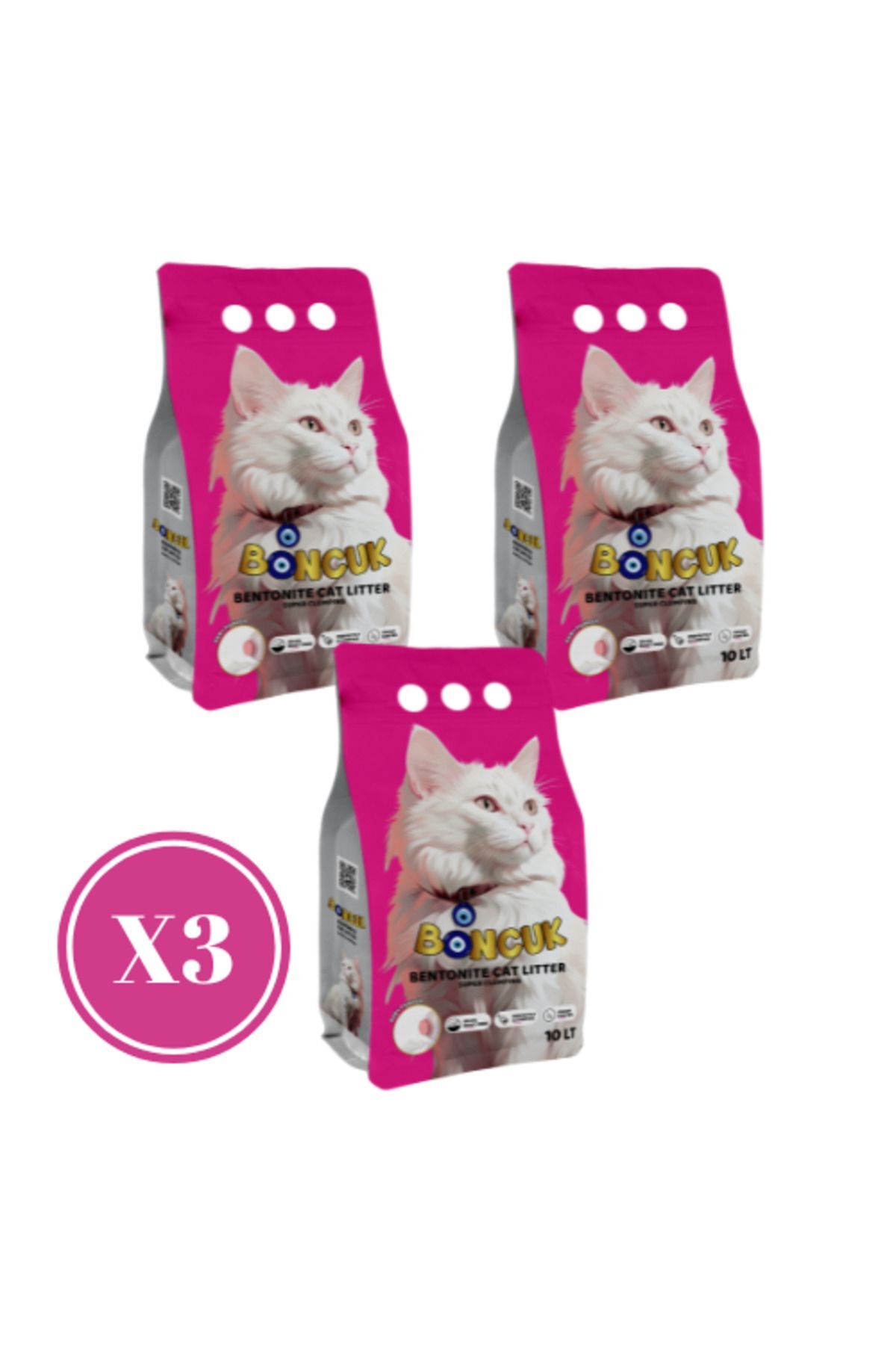 Bebek Pudrası Kokulu 10l X 3 Kedi Kumu