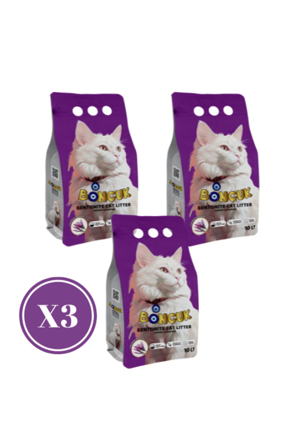 Lavanta Kokulu 10l X 3 Kedi Kumu