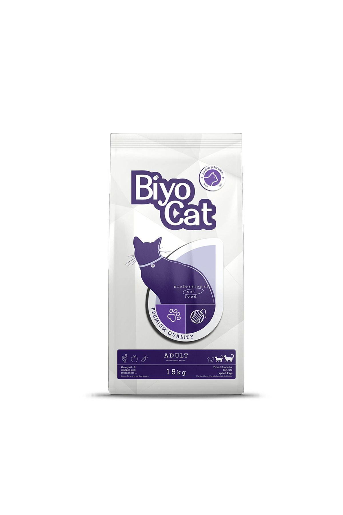 BiyoCat Tavuklu Yetişkin Kedi Maması 15 kg