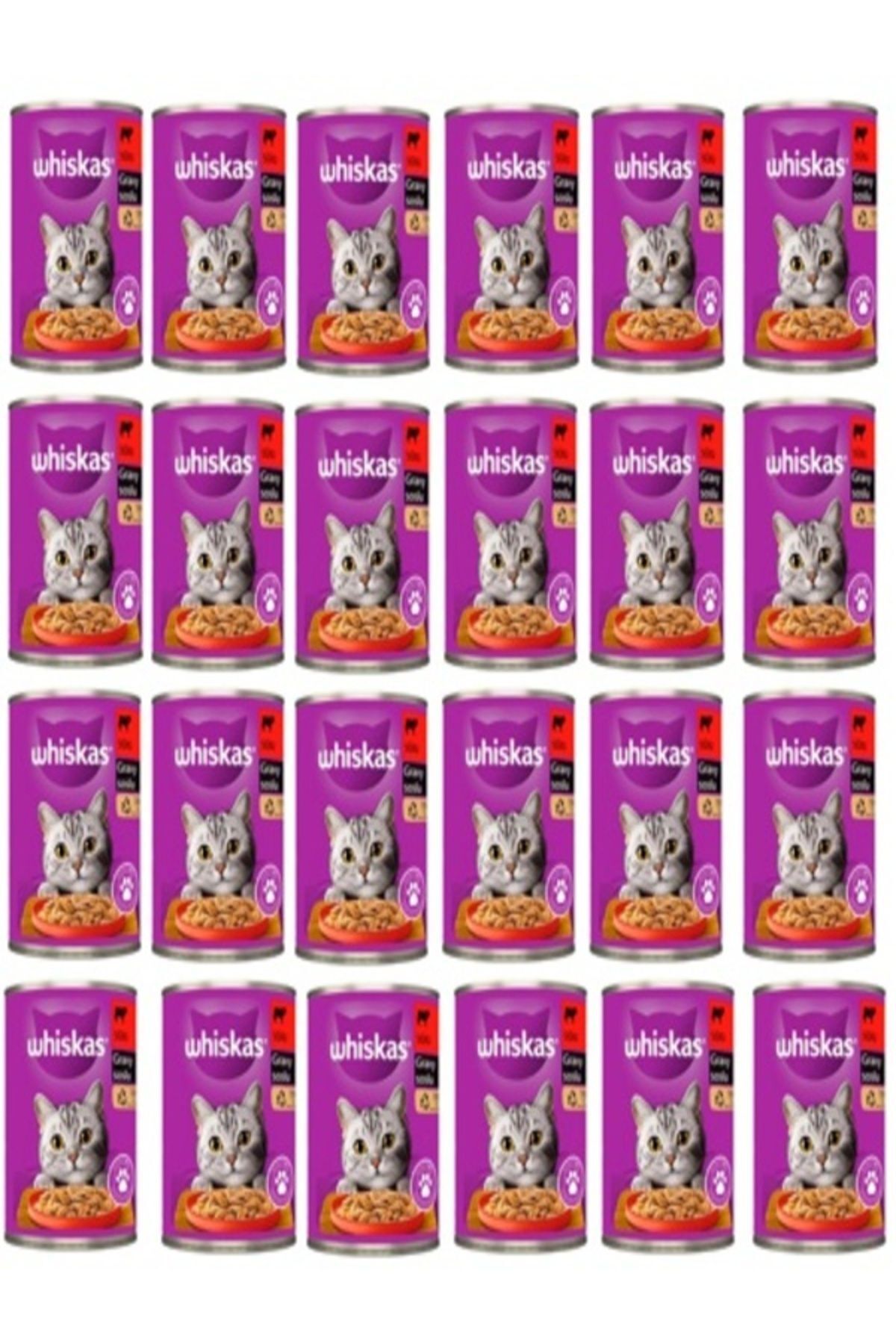 Sığırlı ve Gravy Soslu Konserve Kedi Maması 400 G (24 adet)