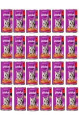 Sığırlı ve Gravy Soslu Konserve Kedi Maması 400 G (24 adet)