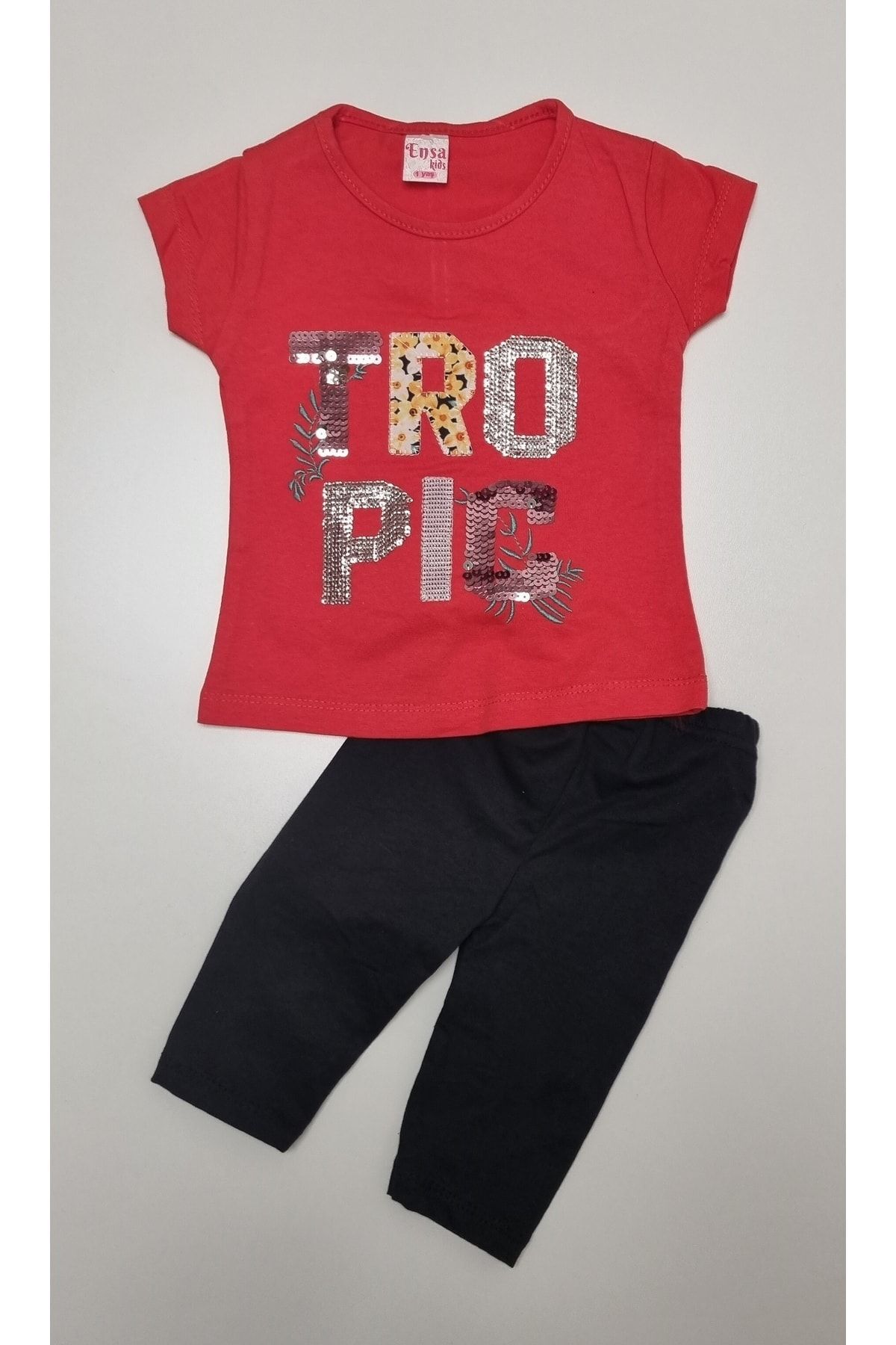 Tropic Pul Baskılı Kız Çocuk Alt & Üst Takım-kırmızı KIRMIZI 1 Yaş Kadın / Kız