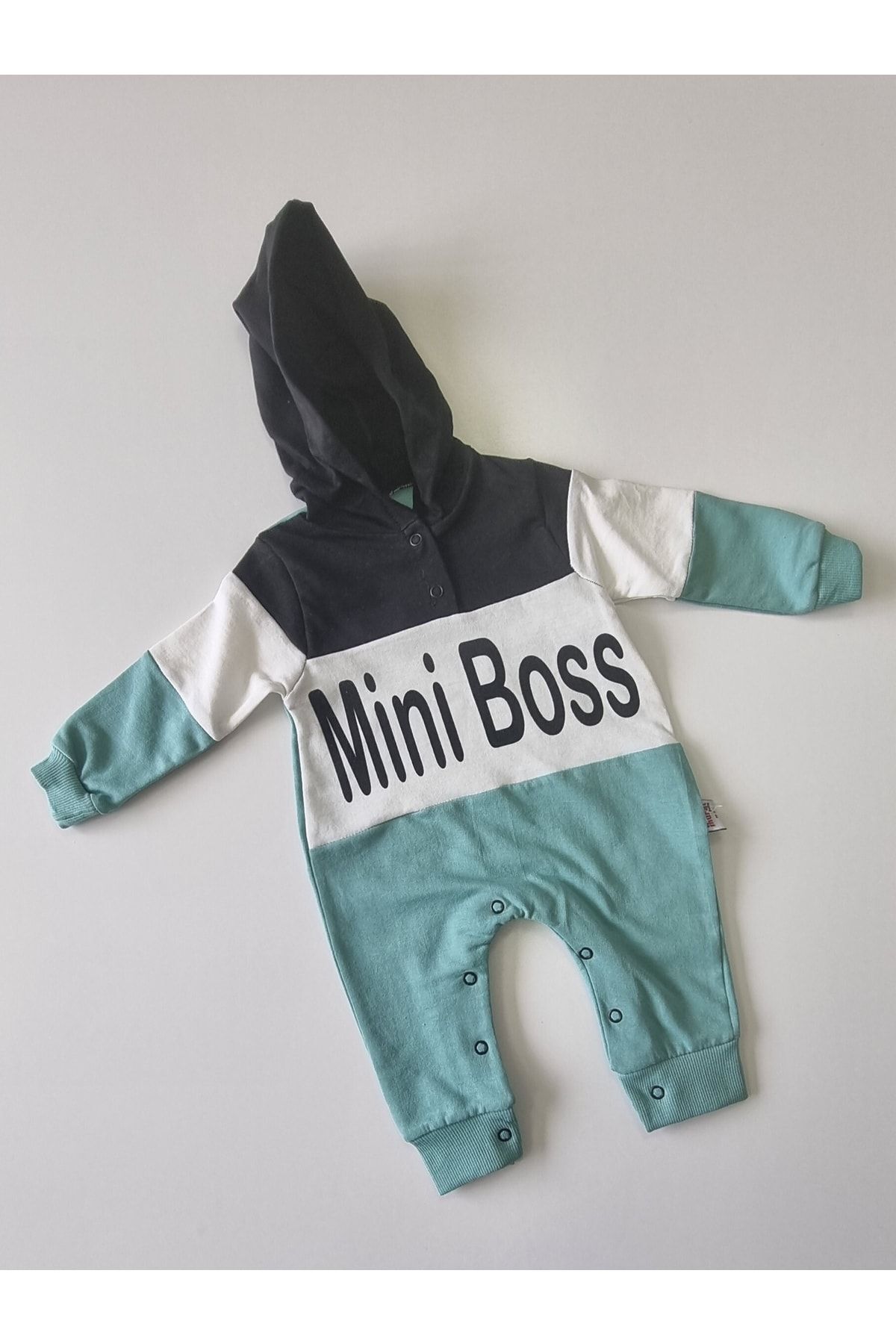 Mini Boss Baskılı Bebek Tulumu MAVİ 3 Ay Kadın / Kız