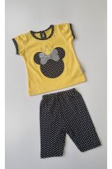 Minnie Mouse Baskılı Kız Bebek Altı & Üst Takımı Sarı SARI 9 Ay Kadın / Kız