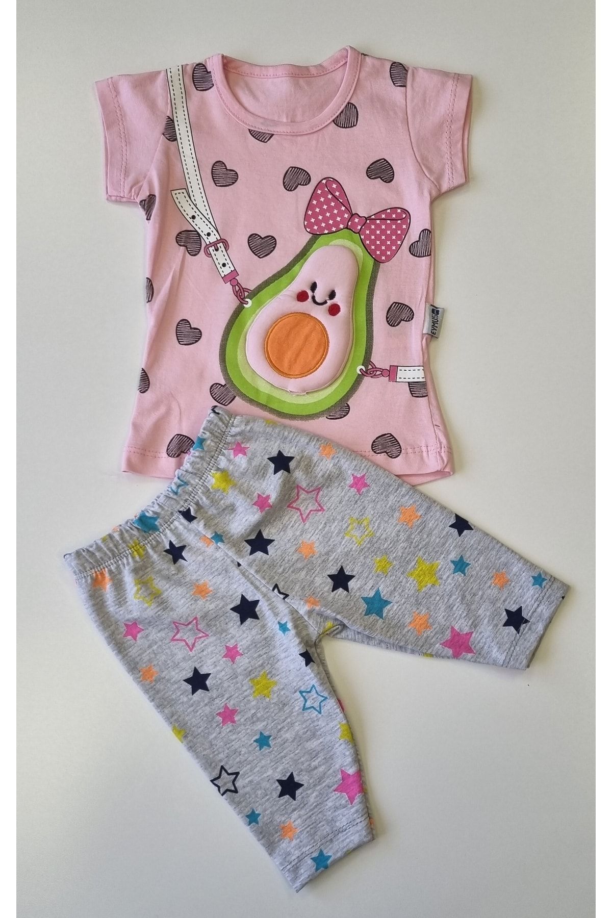 Avokado Kabartmalı Puantiye Baskılı Kız Bebek Altı & Üst Takımı-pembe PEMBE 3 Yaş Kadın / Kız